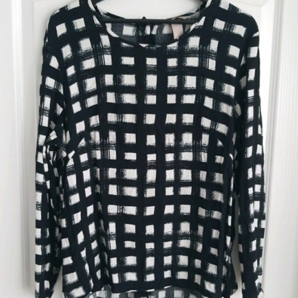 H&M Tops - H&M Open Back Gingham Blouse